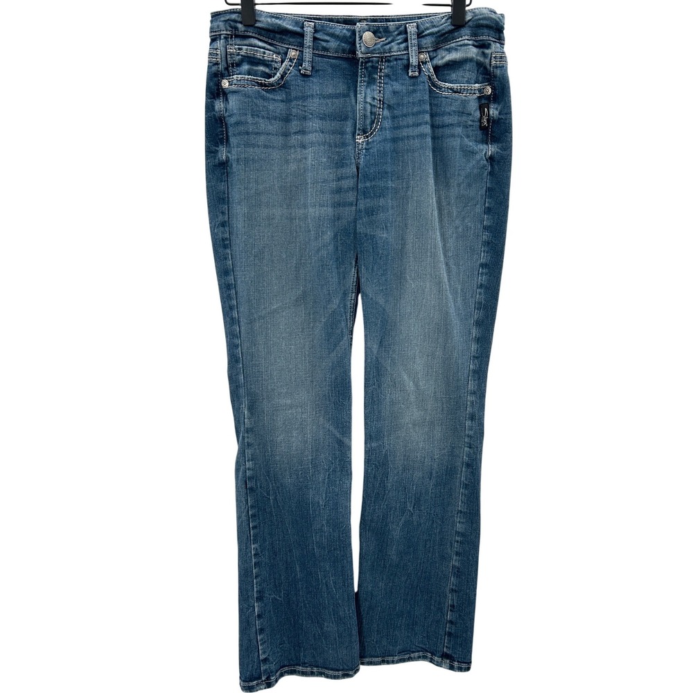 Silver Jeans Suki Slim Bootcut Mid Rise Blue Denim Jeans Women Sz 29